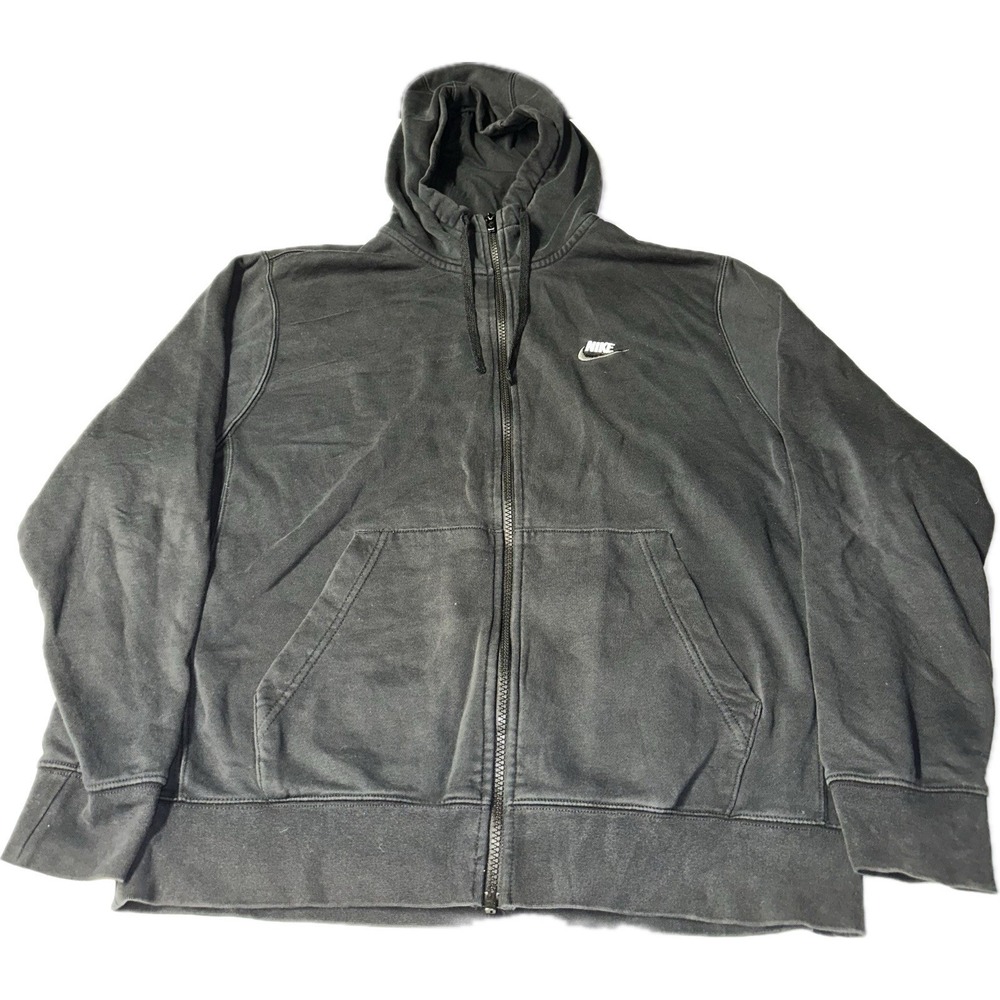 Nike Spell Out Swoosh Full Zip‎ Hoodie Men's Size L Black